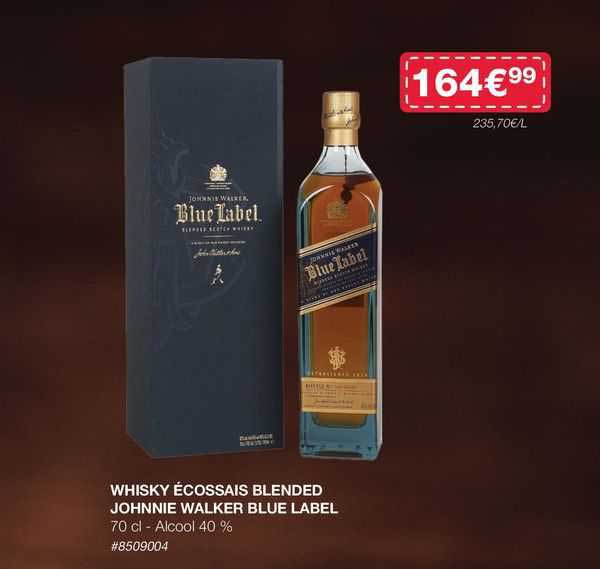 whisky écossais blended johnnie  walker blue label