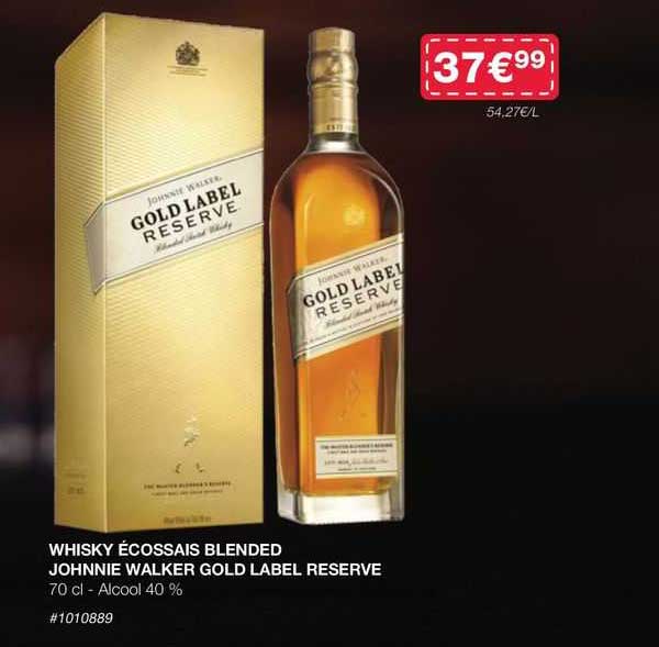 whisky écossais  blended johnnie walker gold label reserve