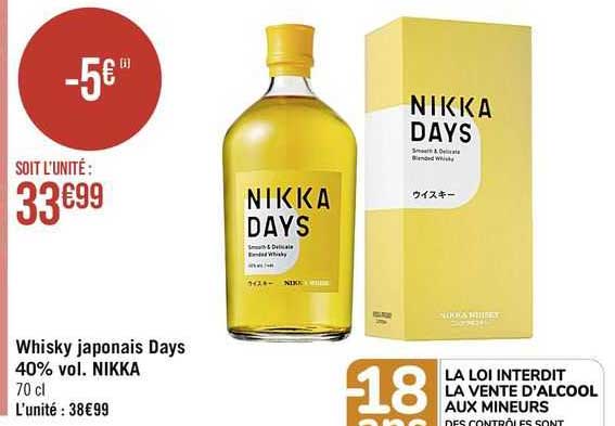 whisky japonais days 40% vol. nikka