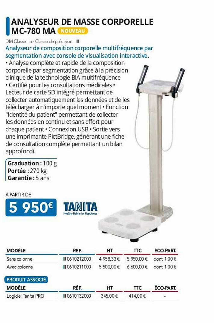 analyseur de masse corporelle mc-780 ma
