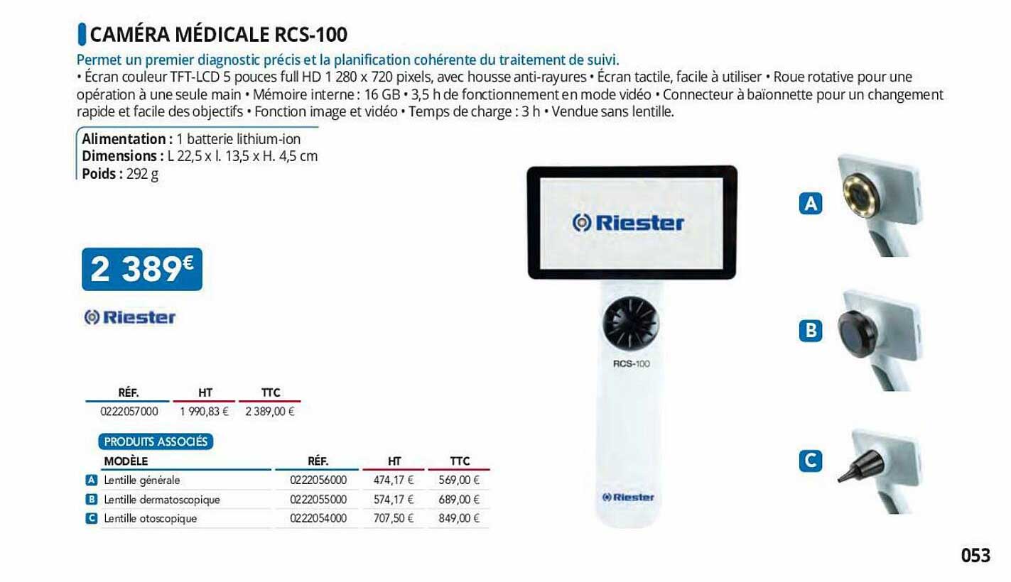 caméra médicale rcs-100 riester