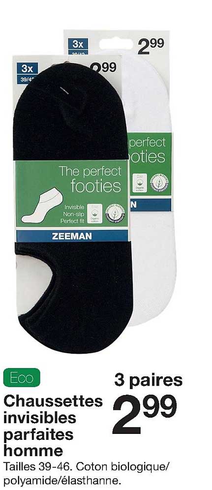 Chaussettes Invisibles Parfaites Homme