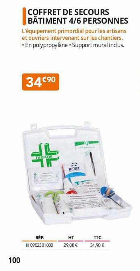 coffret de secours bâtiment 4-6 personnes