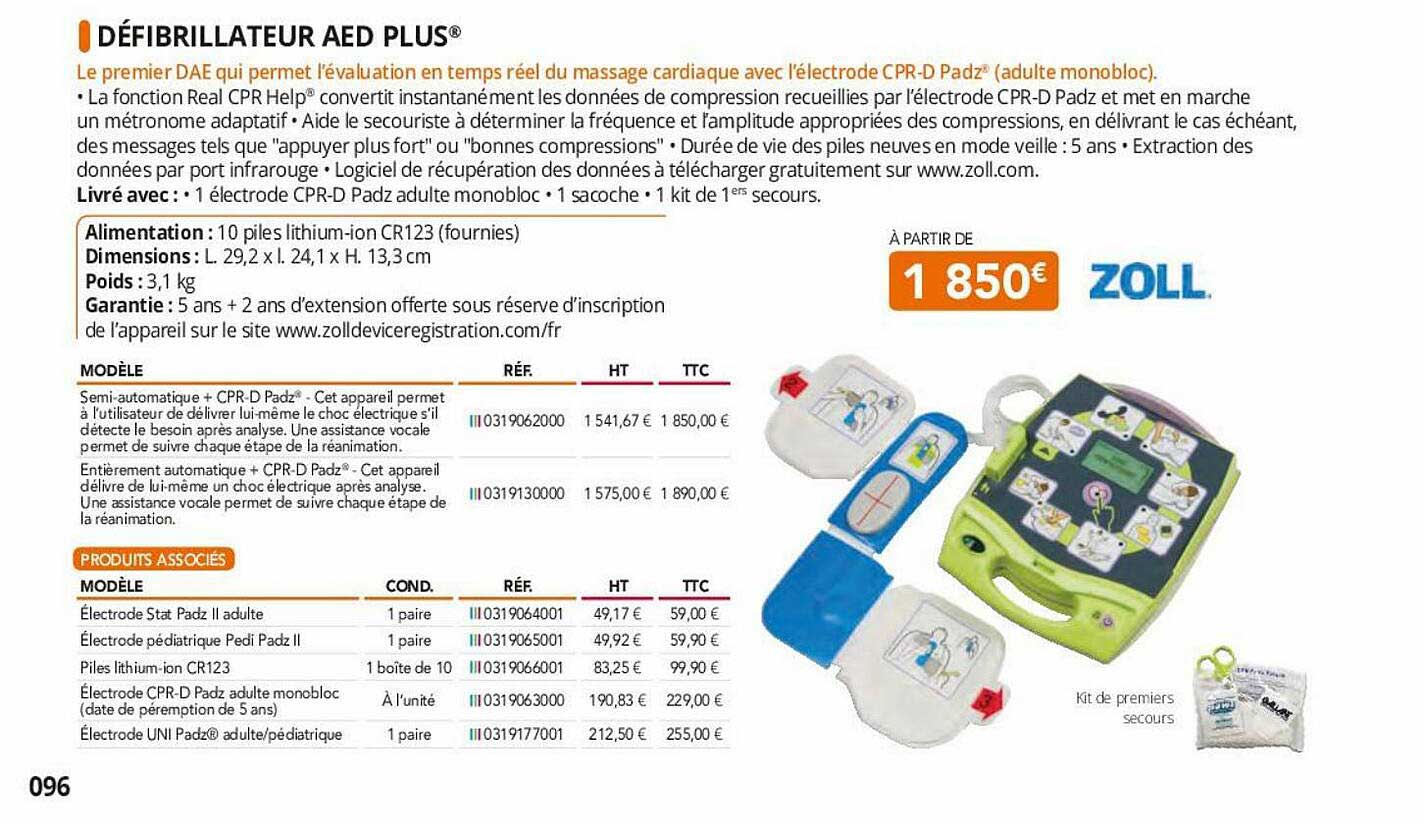 défibrillateur aed plus zoll