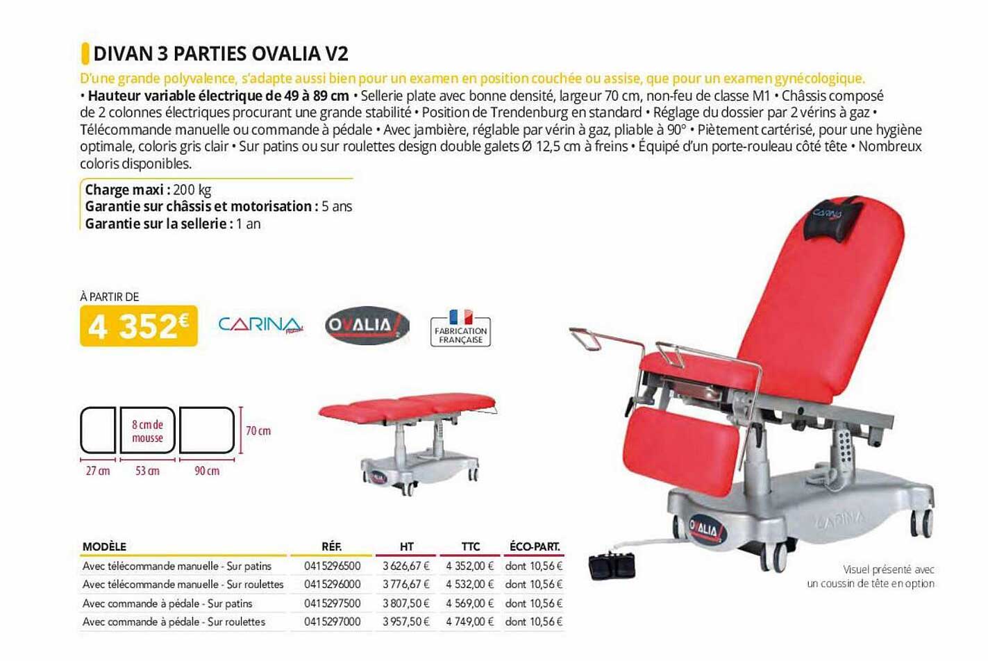 divan 3 parties ovalia v2 carina, ovalia