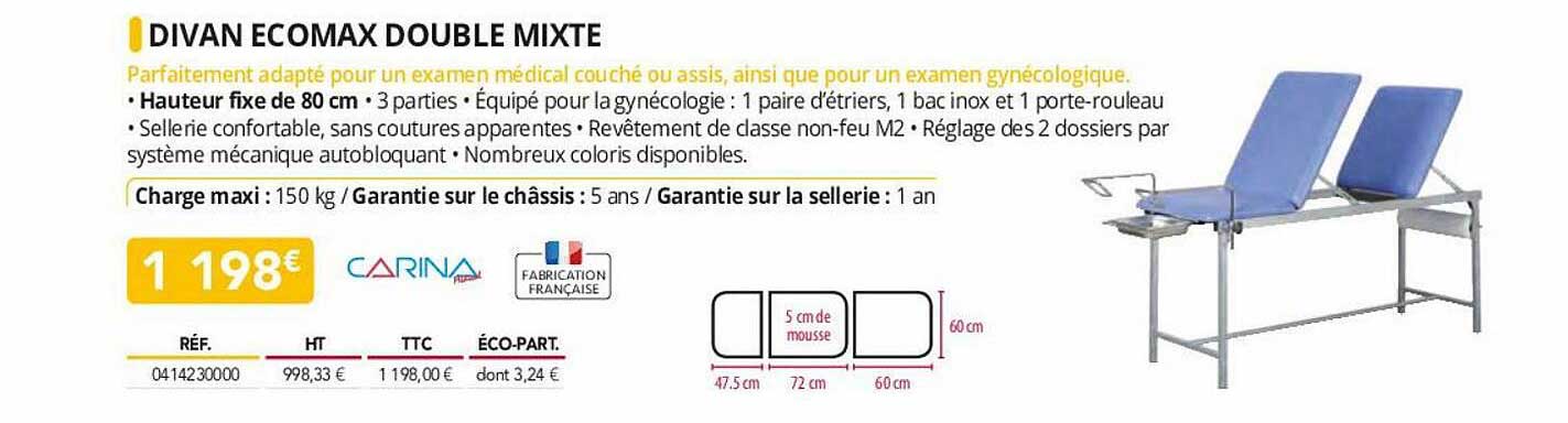 divan ecomax double mixte