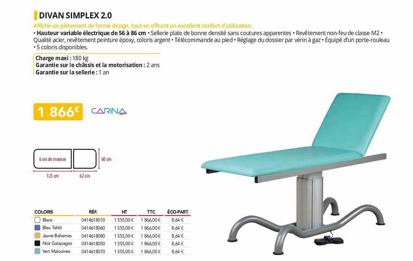 divan simplex 2.0 carina