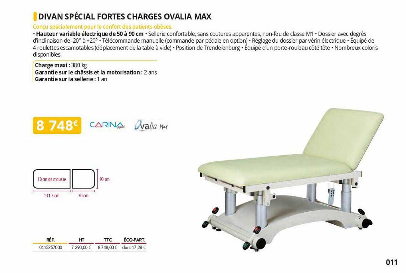divan spécial fortes charges ovalia max