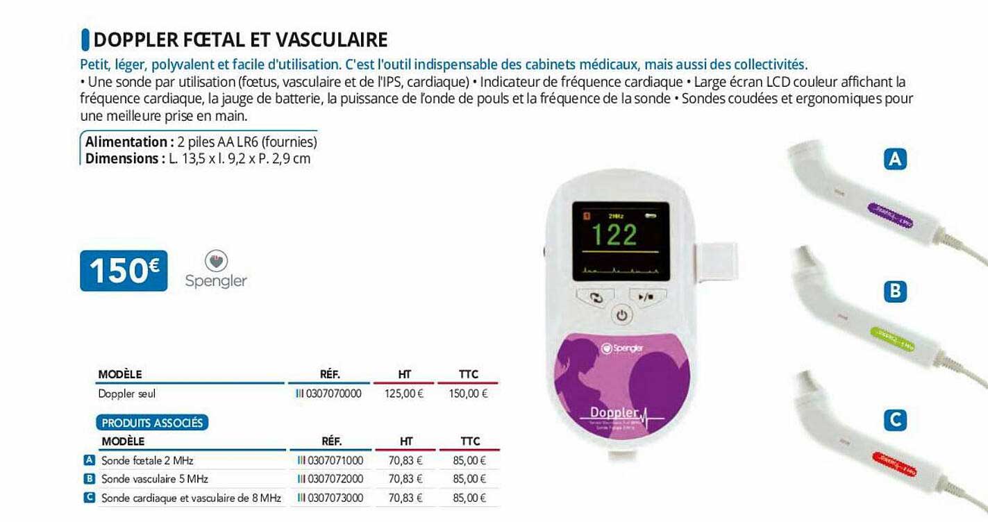 doppler foetal et vasculaire spengler