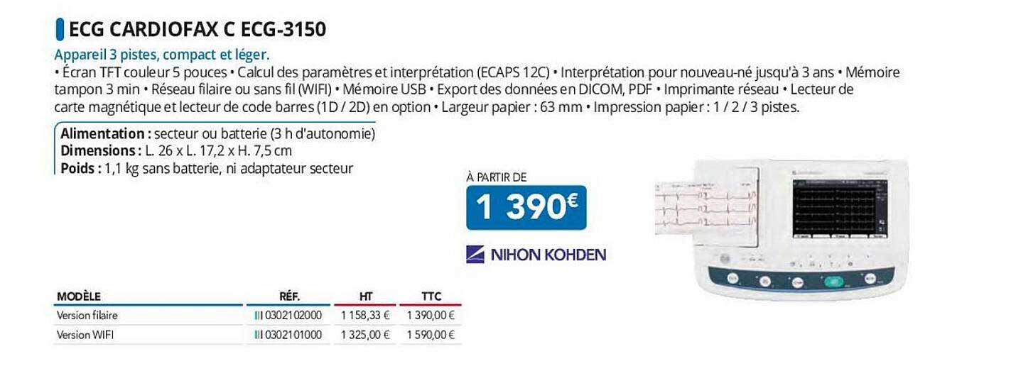 ecg cardiofax c ecg-3150 nihon kohden