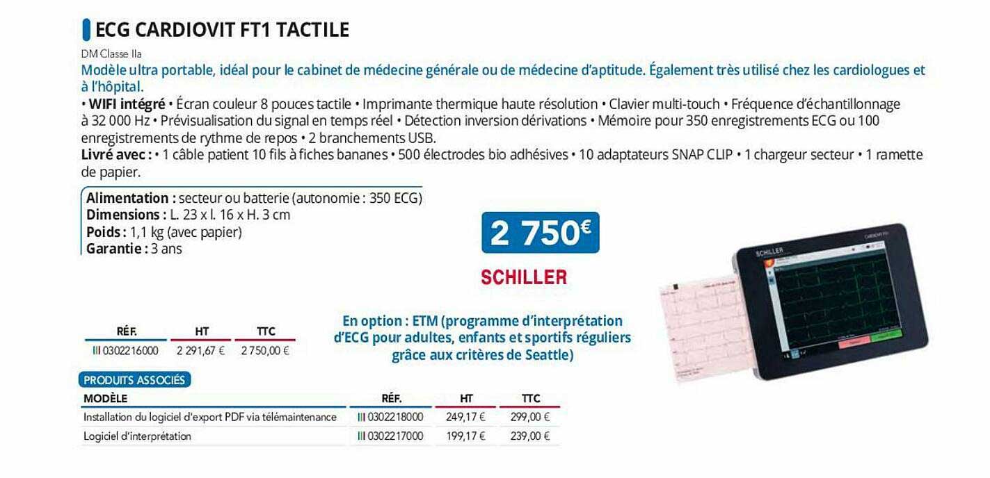 ecg cardiovit ft1 tactile schiller