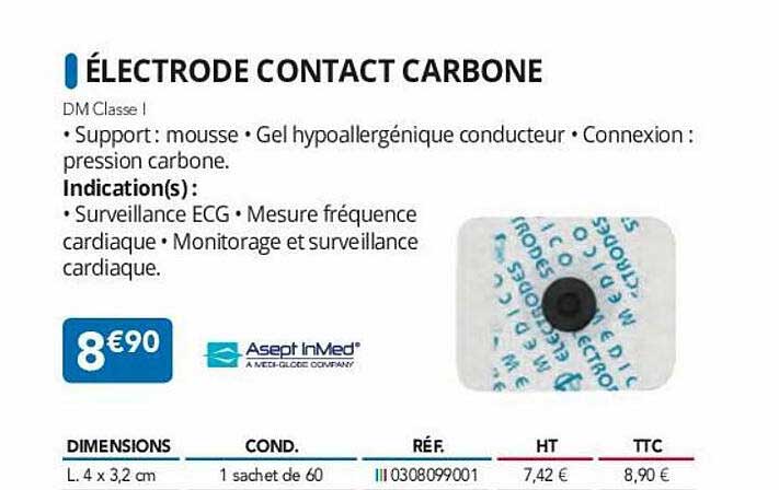 électrode contact carbone