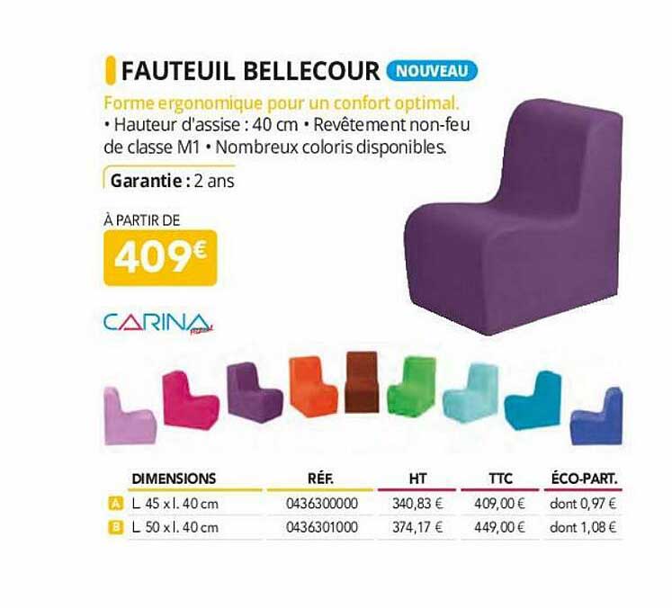 fauteuil bellecour carina
