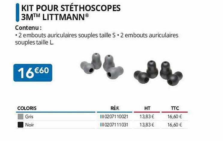 kit pour stéthoscopes 3m littmann