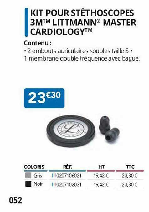 kit pour stéthoscopes 3m littmann master cardiology