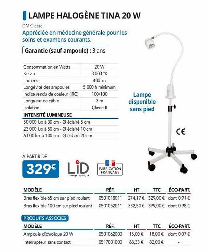 lampe halogène tina 20w