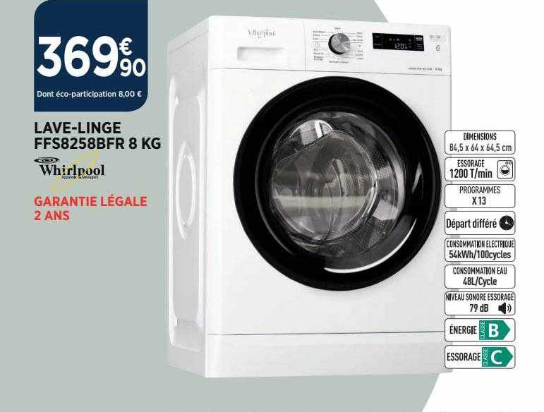 lave-linge 8 kg whirlpool