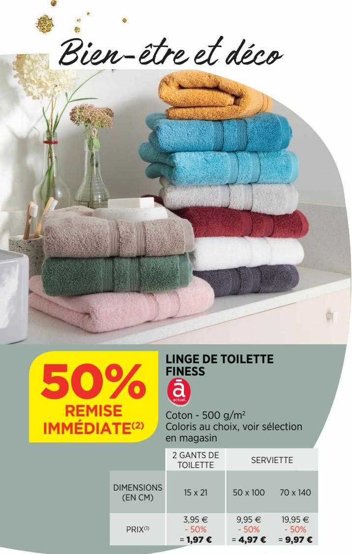 linge de toilette finess