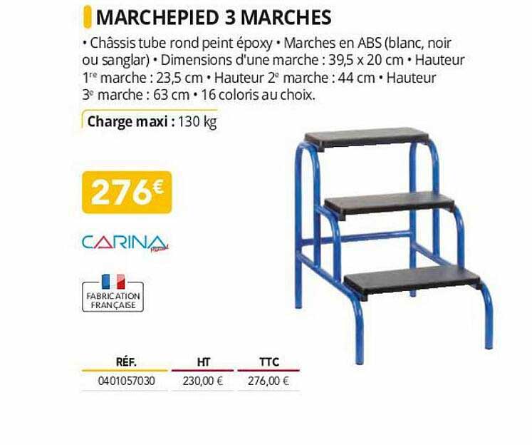 marchepied 3 marches carina