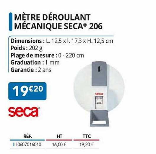 mètre déroulant mécanique seca 206