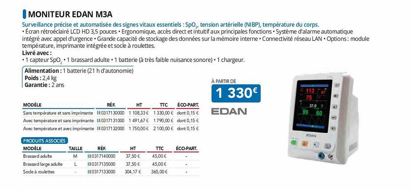 moniteur edan m3a