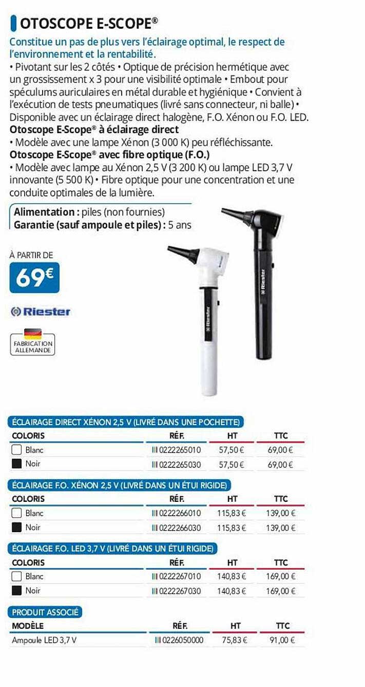 otoscope e-scope riester