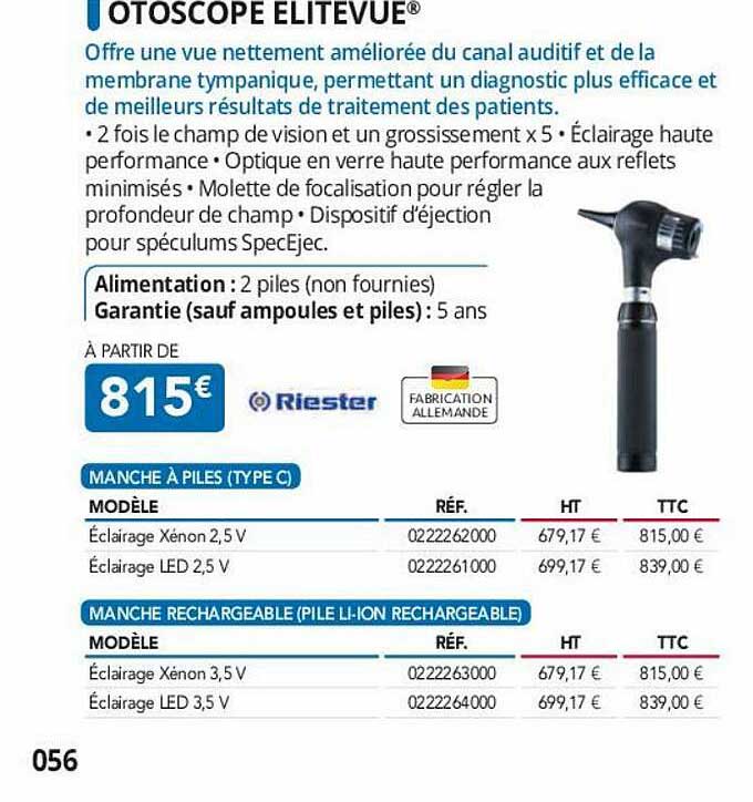 otoscope elitevue riester
