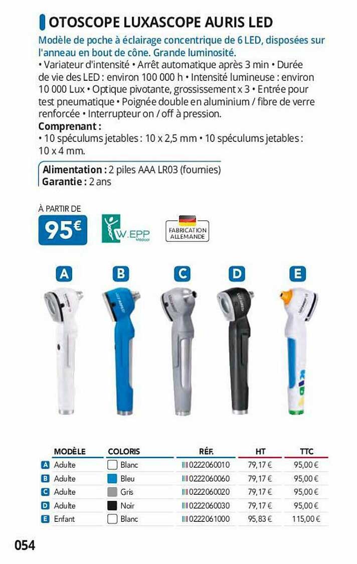 otoscope luxascope auris led