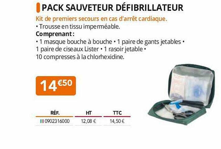 pack sauveteur défibrillateur