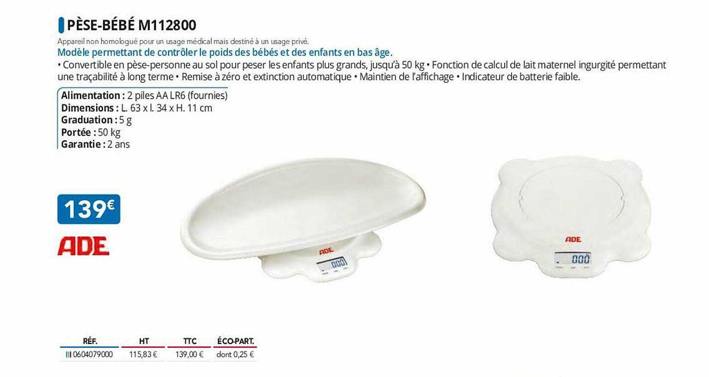 pèse-bébé m112800 ade
