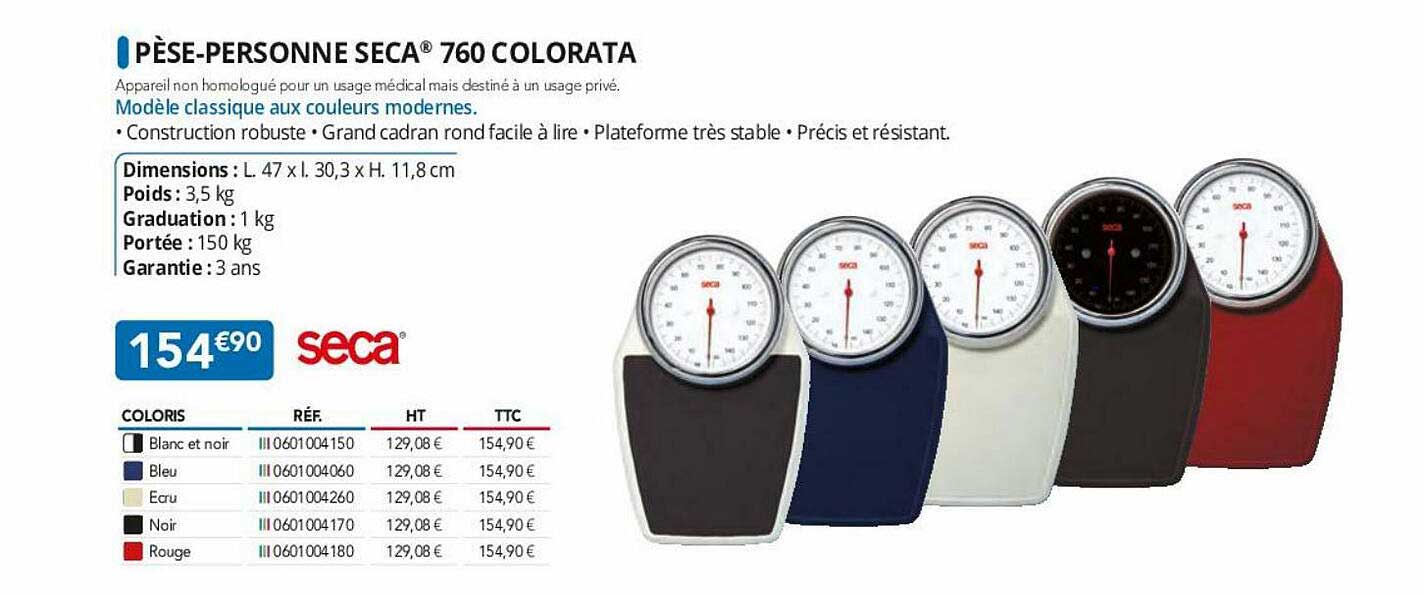 pèse-personne seca 760 colorata