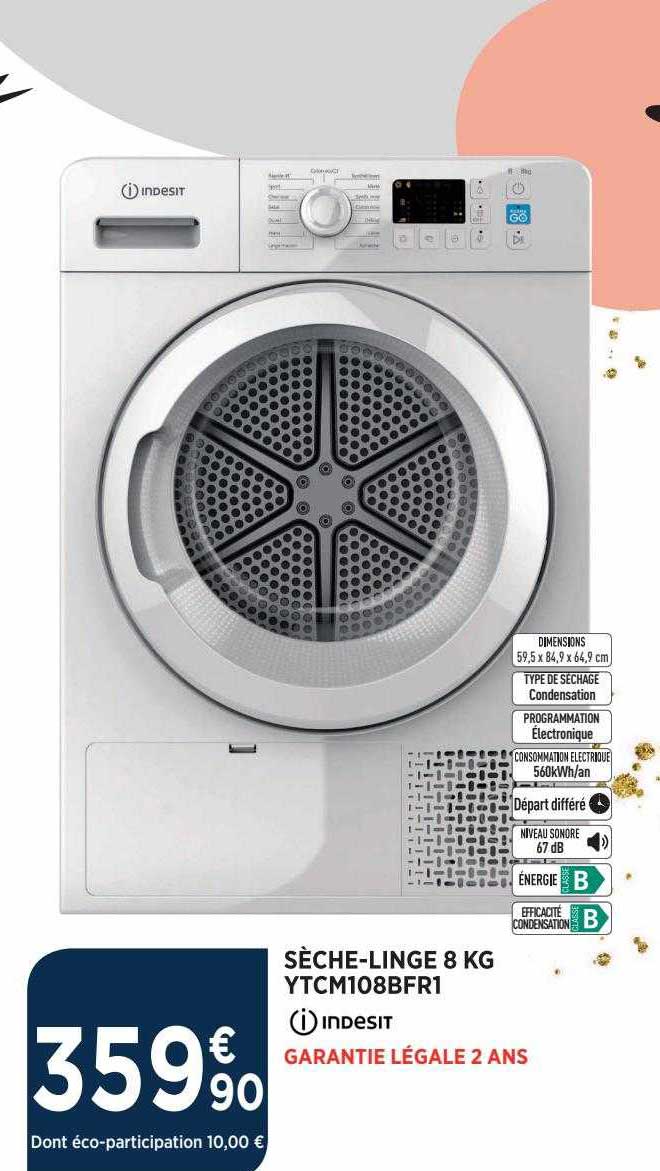 sèche-linge 8 kg indesit