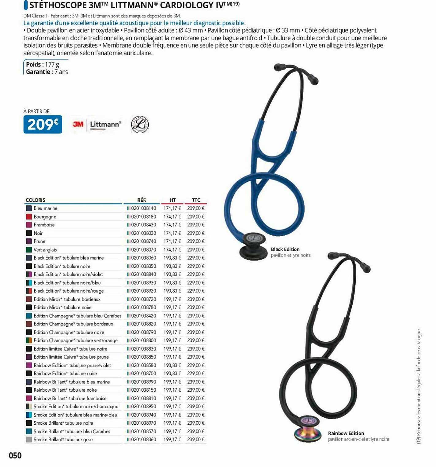 stéthoscope  3m littmann cardiology IV