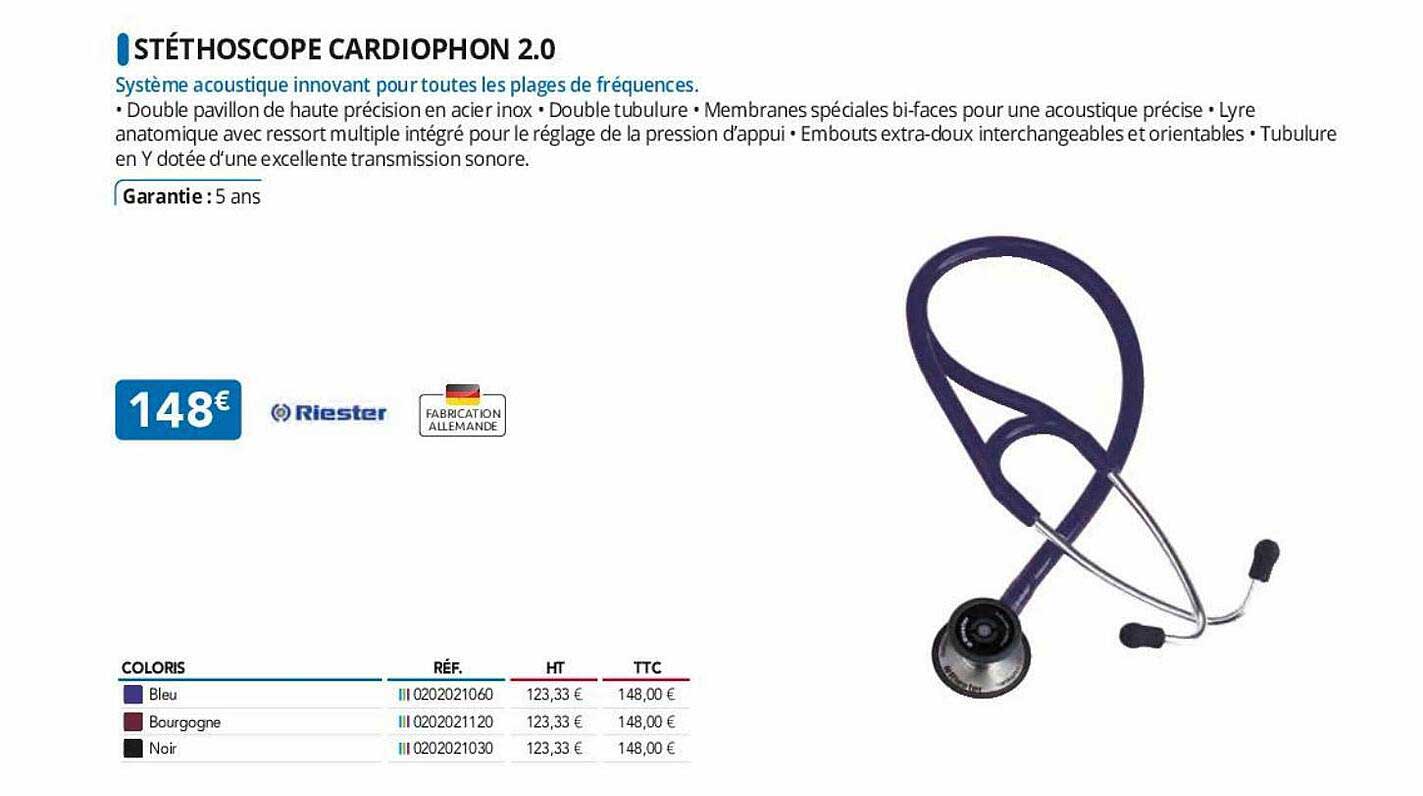 stéthoscope cardiophon 2.0 riester