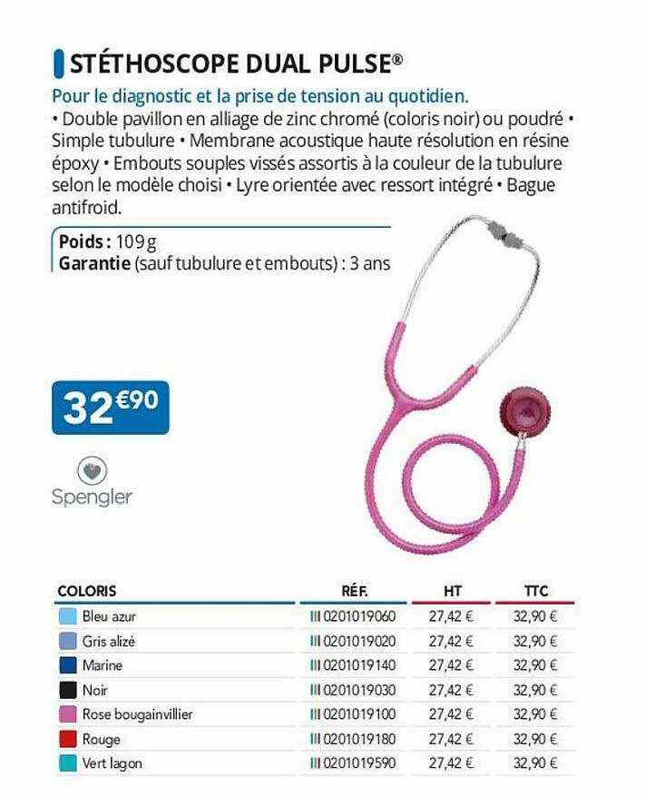stéthoscope dual pulse spengler