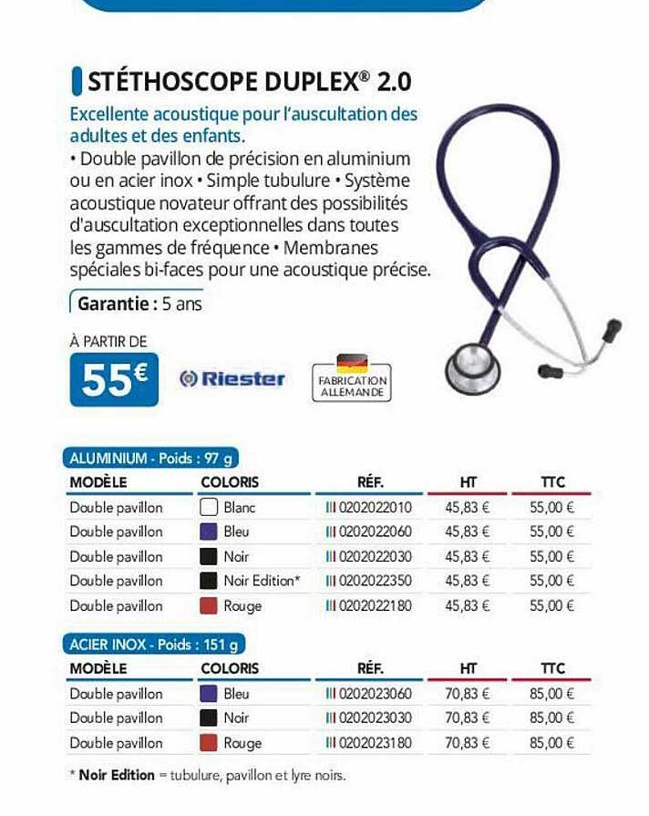 stéthoscope duplex 2.0 riester