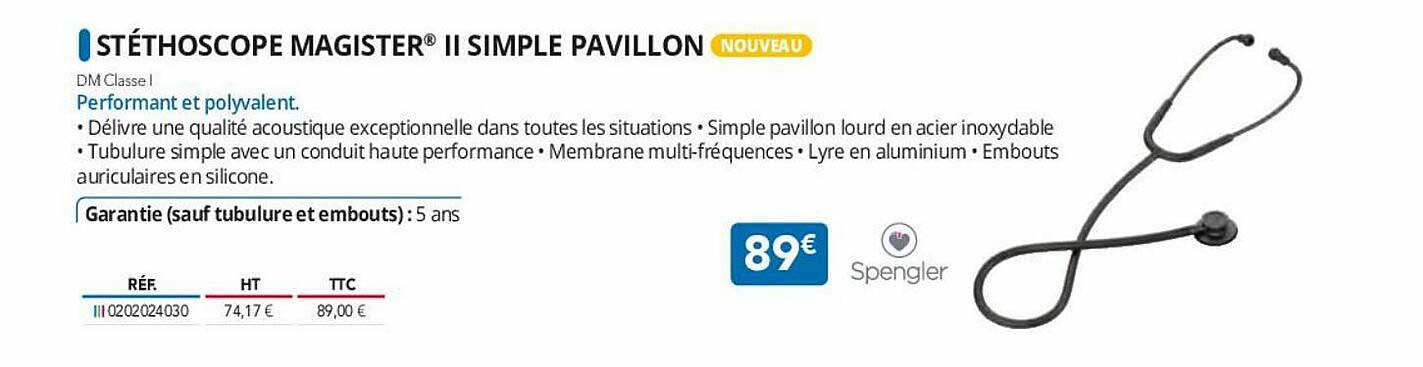 stéthoscope magister II simple pavillon