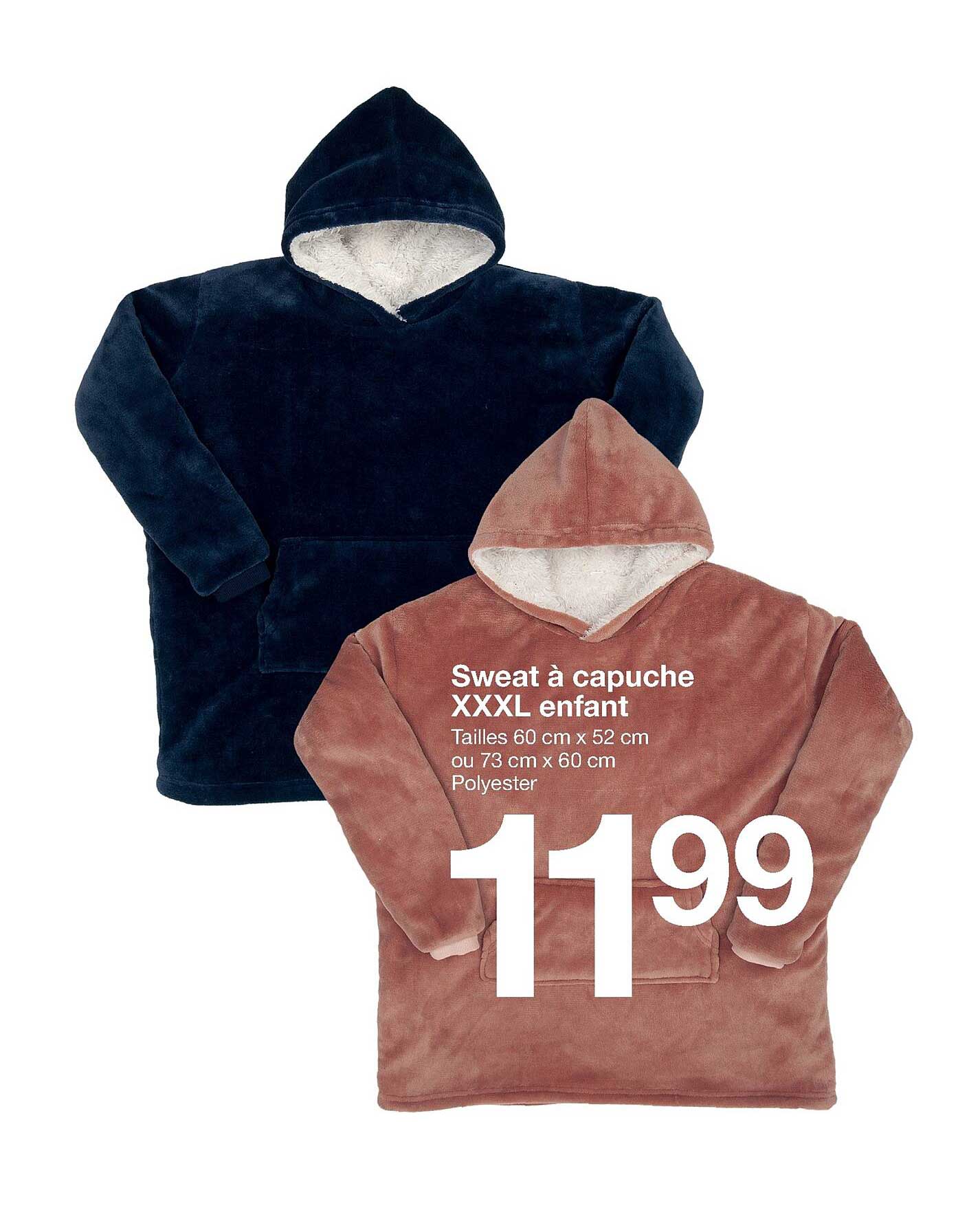 sweat à capuche xxxl enfant