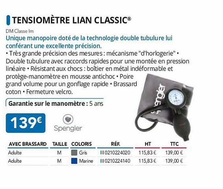 tensiomètre lian classic