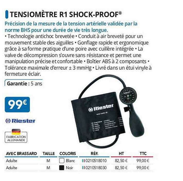 tensiomètre r1 schock-proof riester