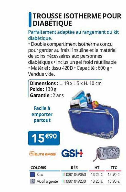 trousse isotherme pour diabétique