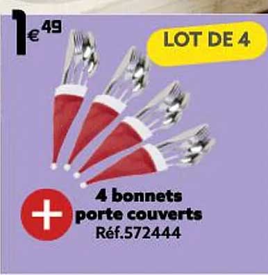 4 bonnets porte couverts