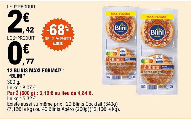 12 blinis maxi format "blini"