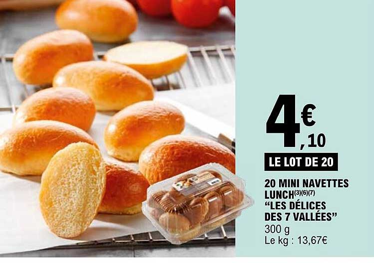 20 mini navette lunch "les délices des 7 vallées"