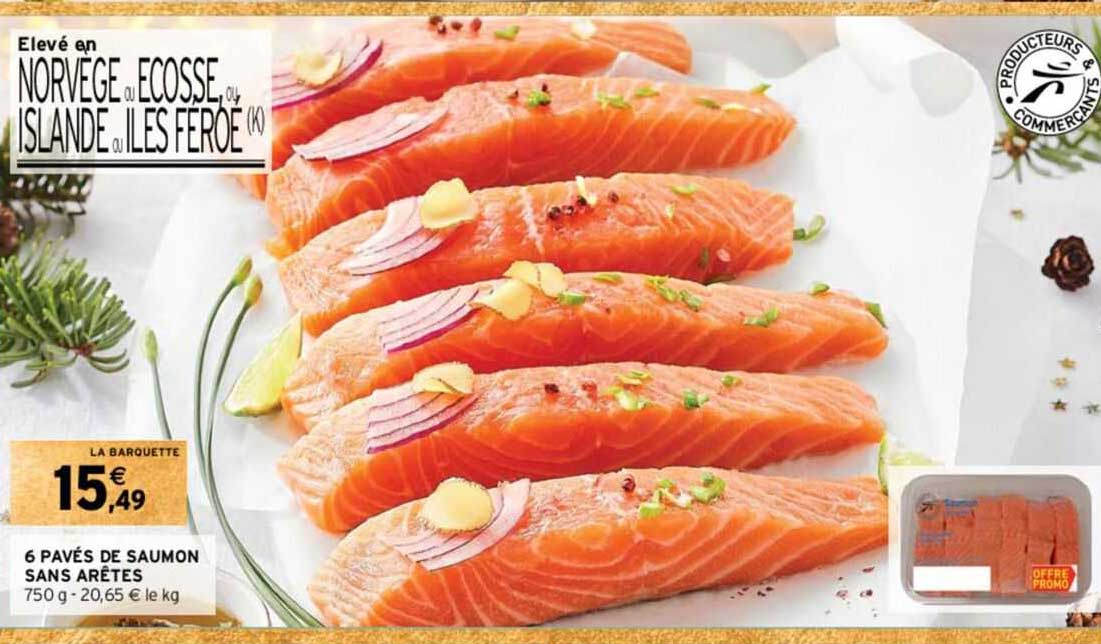 6 Paves De Saumon Sans Aretes