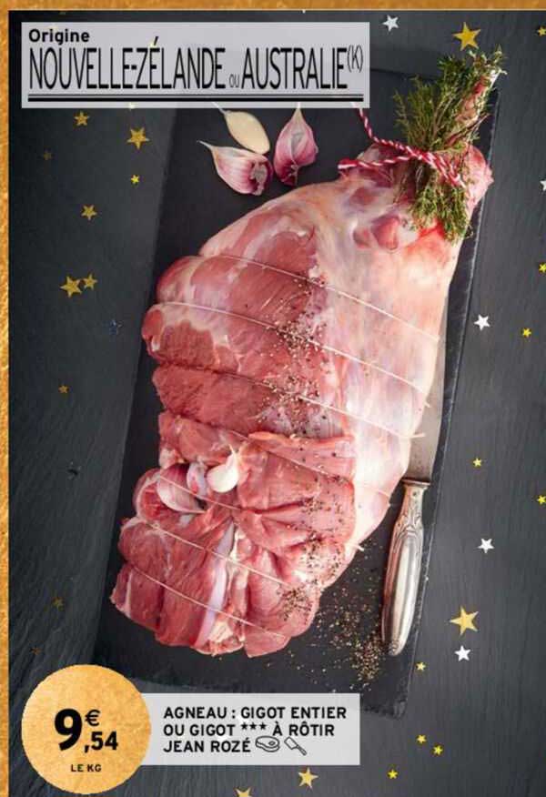 agneau: gigot entier ou gigot*** a rotir jean roze