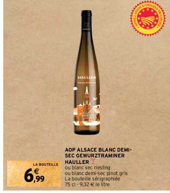 aop alsace blanc demisec gewurztraminer hauller