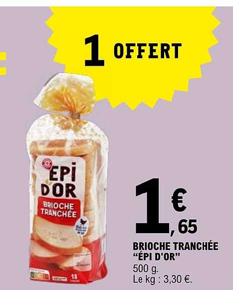 brioche tranchée "épi d'or"