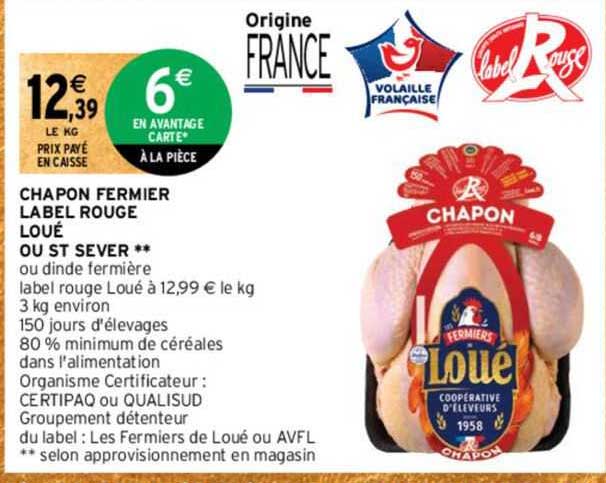 chapon fermier label rouge loué ou st sever