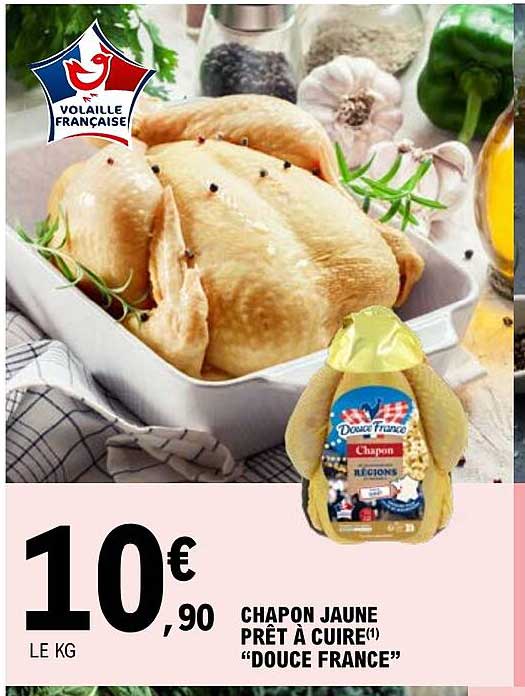 chapon jaune prêt à cuire "douce france"